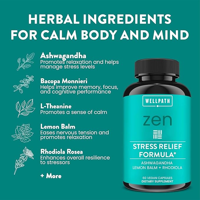 WellPath Hormone Balance Sleep &amp Mood Support Bundle Soothe Rest &amp Zen with Adaptogens &amp Herbal Ingredients – 3-Pack 60 Ct Each