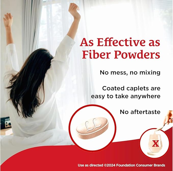 FiberCon Fiber Therapy for Regularity 140 Caplets Pack of 3