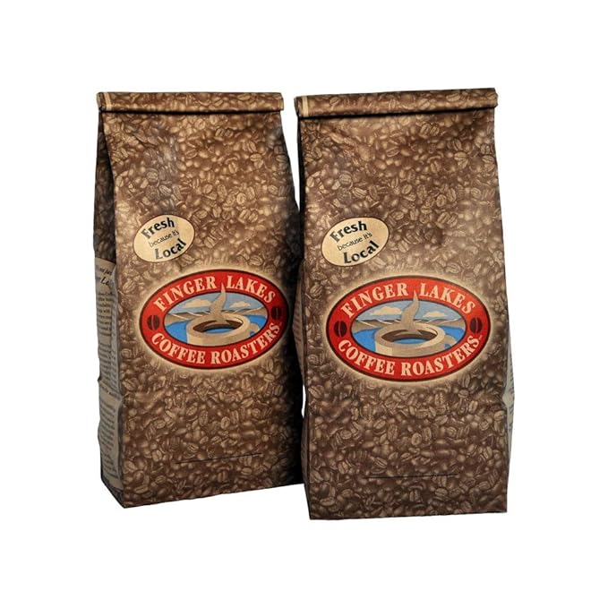 Finger Lakes Coffee Roasters Ethiopian Harrar Coffee Whole Bean 16-ounce bags (pack of two)