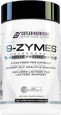 Cutler Nutrition 9-Zymes Digestive Enzyme Supplement: Contains Bromelain Protease Lipase Lactase &amp More to Help Reduce Bloating Improve Absorption and Reduce Gas 120 Servings/Capsules