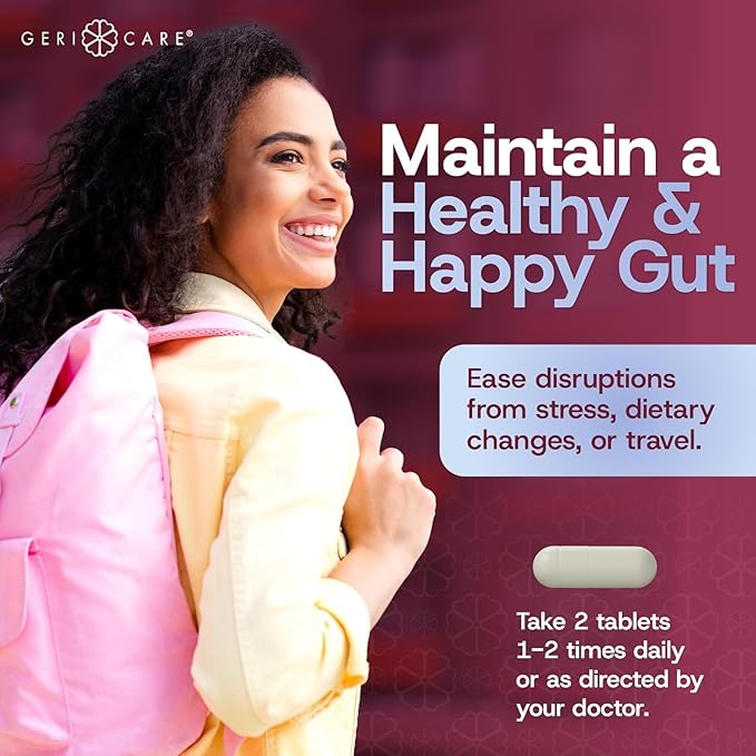 GeriCare Ultimate Probiotic and Digestive Health Supplement - Complete Gut Repair Probiotics for Women and Men Lactose &amp Gluten Free - 50 Capsules (3 Pack)