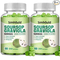 2 Pack Soursop Graviola Gummies - 3000mg Extra Strength Soursop Leaves Supplement with Vitamin C Zinc - Digestive Aid Immune Support &amp Antioxidant - Sugar-Free Non-GMO Vegan 120 Counts