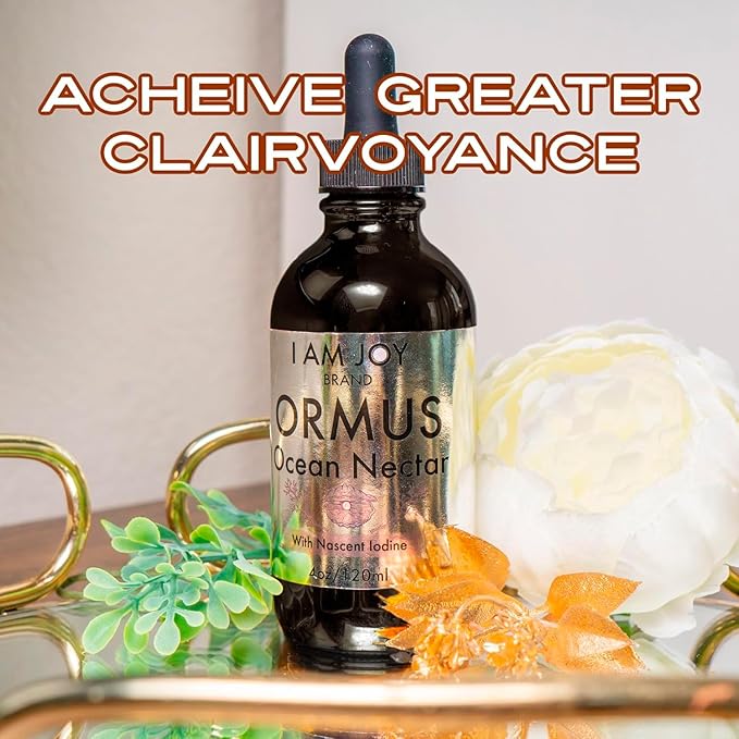 I Am Joy co. Ormus Ocean Nectar Monoatomic Gold with Iodine Designed to Decalcify the Pineal Gland Support Thyroid and Increase Feelings of Alertness Clarity of Thought and Energy 4oz