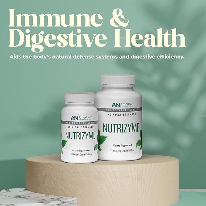 American Nutriceuticals – Nutrizyme – Professionally Formulated Proteolytic Enzyme Complex Tablets – Supports Immunity Circulation &amp Metabolic Balance - 120 Count (1 Pack)