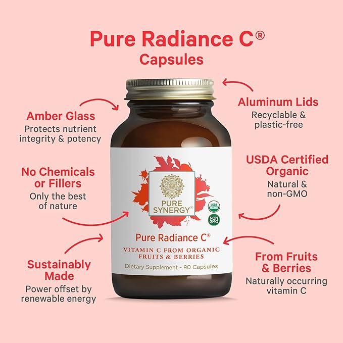 PURE SYNERGY Mood and Adrenal Support Bundle | Mood Support Supplement with Organic Saffron Extract | USDA Organic Vitamin C | Vitamin B Complex Made with Whole Foods | Non-GMO and Vegan