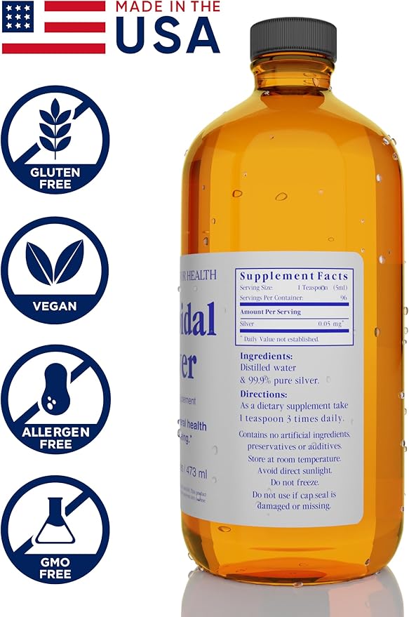 Colloidal Silver - 10 PPM - 16 oz / 8 oz / 4 oz / 2 oz - Immune Support