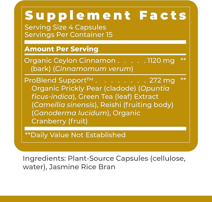 Premier Research Labs PancreVen - Pancreas Support Pancreas Supplement Cinnamon Supplements with Organic Ceylon Cinnamon &amp Prickly Pear to Aid Pancreas Health - 120 Vegetarian Capsules