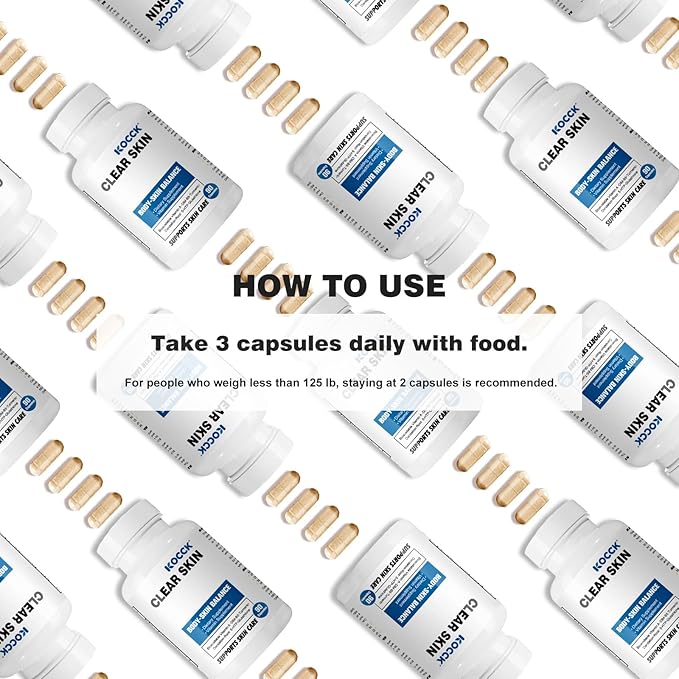 Hormonal Acne Treatment Clear Skin Supplement 5-HTP Nature DIM Supplement Skin Care Vitamins Hormone Balance Daily Using 2 Capsules 90 Capsules. (Milk)