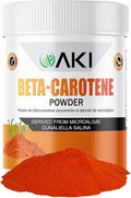 AKI Beta Carotene 10% Powder (1.5oz/42.52g) Highly Concentrated flavouring Fount of Vitamin A May Helps to Support Body Functions Skin Immune System and Eye - GMO Free &amp Vegan Friendly