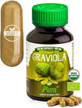 Amazon Andes Organic Graviola Soursop Leaf Capsules 400mg - USDA Certified Annona Muricata from Peruvian Amazon Rainforest - 100 Vegetarian Caps - Guanabana Brazilian Paw Paw Non-GMO