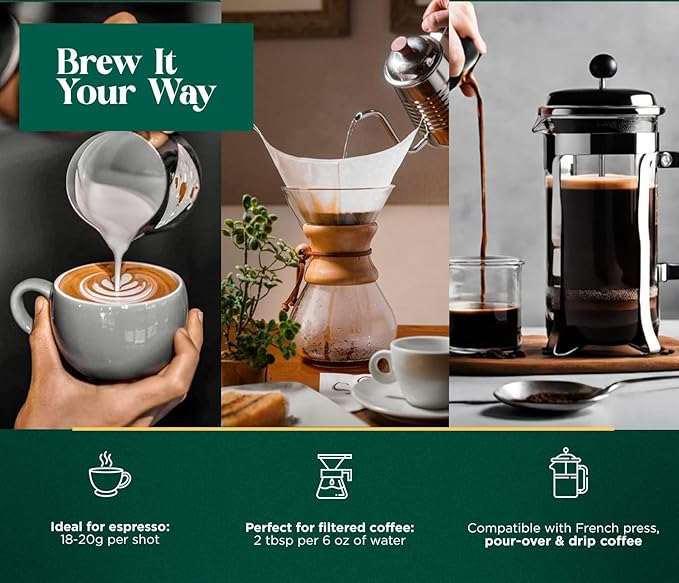 Samarian Coffee Medium Roast – Colombian Single-Origin Arabica – Specialty Ground Coffee with Citrus &amp Floral Notes – Smooth &amp Aromatic – For Pour Over French Press Chemex V60 – 12oz Bag