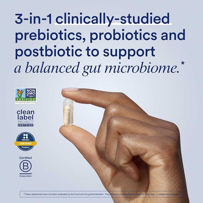 Ritual Synbiotic - Complete 3-in-1 Probiotic Prebiotic Postbiotic** - for Women and Men - to Support Gut Digestive Health Regularity Bloating** - Vegan - One Daily Capsule - Mint - 30 Servings