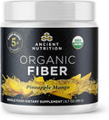 Ancient Nutrition Organic Fiber Powder Pineapple Mango Soluble Fiber from Acacia &amp Konjac Root Supports Digestive Health Reduces Bloating 6.4 oz