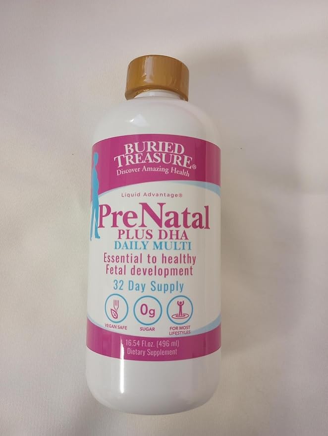 Buried Treasure Prenatal Plus DHA Complete 16 oz Natural DHA Omega3 Iron