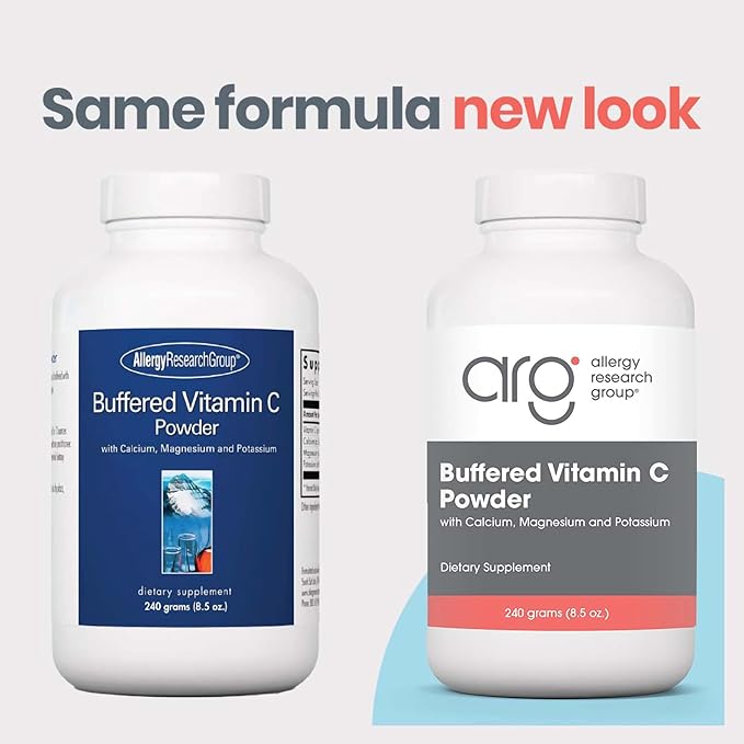 Allergy Research Group - Buffered Vitamin C Powder - Antioxidant Immune Calcium/Mag/K - 240 g (8.5 oz)