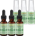 LOVITA 6-Pack Propolis Family Bundle - 3 Liquid Extract Drops &amp 3 Throat Sprays 18% Bioflavonoids High Potency Bee Propolis for Daily Wellness (6 Pc)