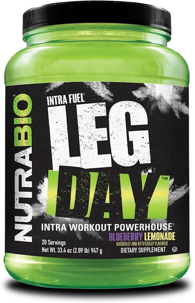 NutraBio Leg Day Intra Workout Powder – Advanced Carb Supplement with Cluster Dextrin &amp Electrolytes – Carb Powder with EAAs/BCAAs – Cyclic Dextrin for Performance – Blueberry Lemonade 20 Serving