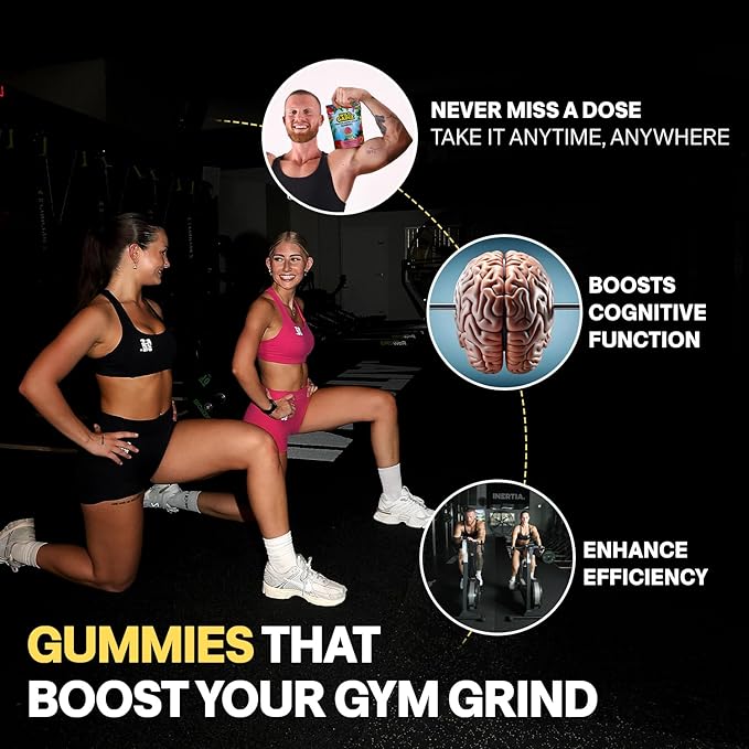 Creatine Monohydrate Gummies Sugar Free 5g - Made in USA - Pre Workout Creatine Chews for Women &amp Men Creatine Gummy Candy Chewable Nutritional Supplements NSF Certified (Strawberry 120 Count)