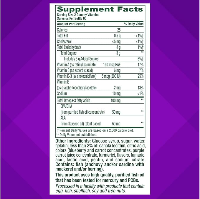 Vitafusion Omega-3 GTLvb Gummies - 120 Count (3 Pack)
