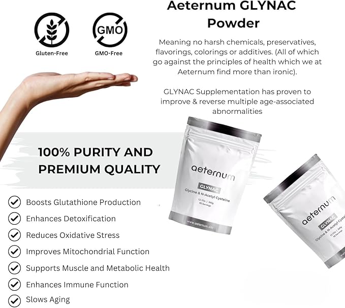 aeternum GLYNAC (Glycine &amp N-Acetyl Cysteine) Powder - 360g