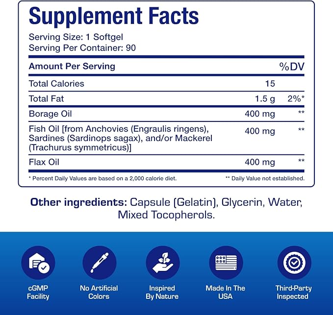Fish Oil Omega 3 6 9 Supplement - Full Spectrum Clinical Formula Fish Oil Pills with Omega-3 Fatty Acids EPA &amp DHA plus GLA ALA Oleic Acid and More for Brain Heart &amp Overall Health - 90 Day Su