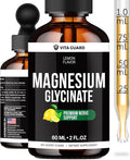 Magnesium Glycinate 500mg Liquid Drops | High-Absorption Liquid Magnesium for Relaxation Sleep Support &amp Muscle Wellness | Sugar-Free Vegan Non-GMO Magnesium Supplement