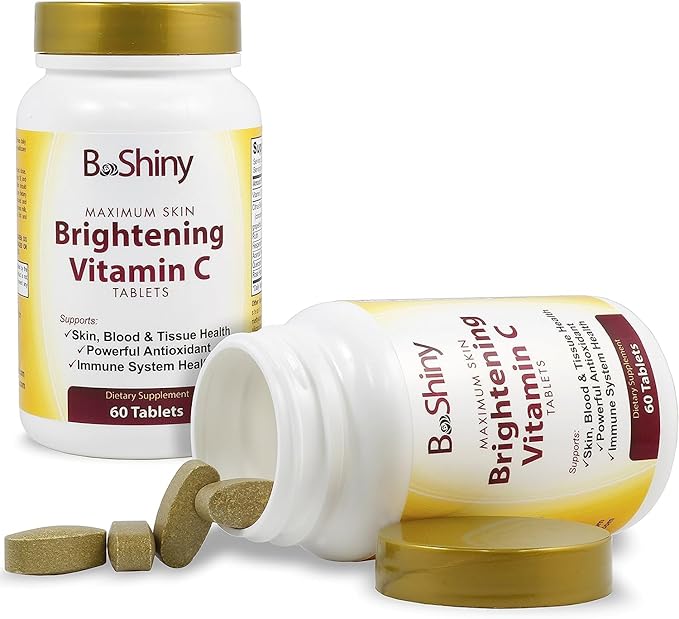 Vitamin C Complex 1000 mg Tablets for Skin Lightening Brightening Antioxidant with Rose Hips and Bioflavinoids Immune Support Supplement Healthy Aging Builds Energy and Overall Well Being