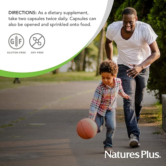 NaturesPlus Egg Yolk Lecithin - 600 mg 180 Capsules - Soy Free Gluten Free - 90 Servings