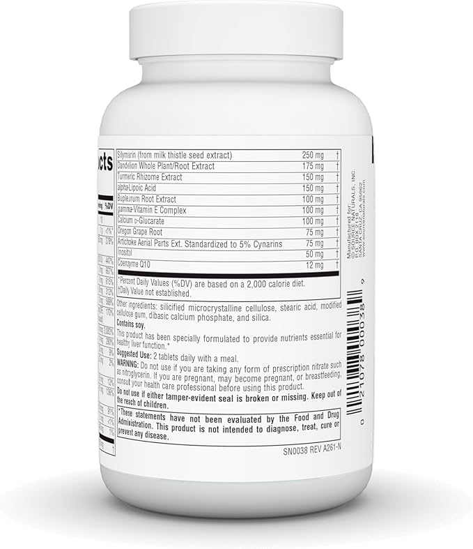 Source Naturals Liver Guard - Silymarin CoQ10 N-Acetyl Cysteine Complex - 60 Tablets