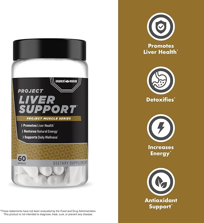 Anabolic Warfare Project Liver Support Aids Liver Health Antioxidant Support* (60 Capsules)