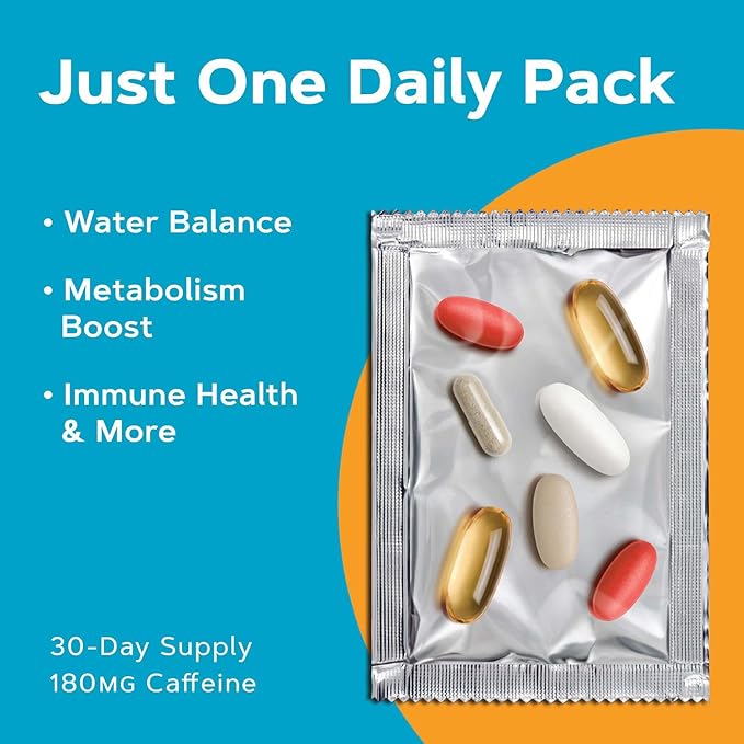 GNC Total Lean Burn and Define VitaPak Program for Men &amp Women 5-in-1 Pack for Energy Weight Management Calorie Burn Immune Health Water Balance 30 Servings