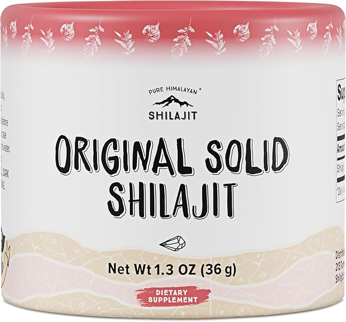 Pure Himalayan Shilajit | 100% Pure Natural Shilajit Grade A Max Potency 85+ Trace Minerals &amp Fulvic Acid | 3rd Party US Lab Tested | Immune Support Supplement - Men and Women | Original Solid (36