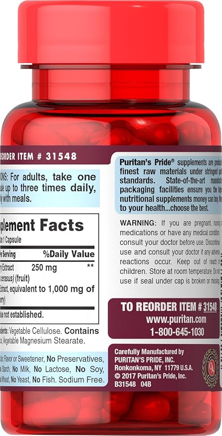 Puritans Pride Tart Cherry Extract 1000 Mg
