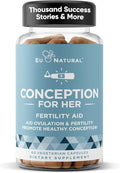 Eu Natural Conception for Her Fertility Supplements for Women - Ovulation Hormonal Balance &amp Regular Cycle Support - Myo-Inositol Folate Shatavari &amp Vitex - 60 Vegetarian Capsules