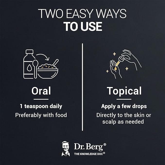 Dr. Berg Black Seed Oil Organic Cold Pressed – Pure Nigella Sativa Black Cumin Oil – USDA Organic Halal Vegan – for Hair Skin Immune Support – Unrefined Liquid – 4 oz Glass Bottle