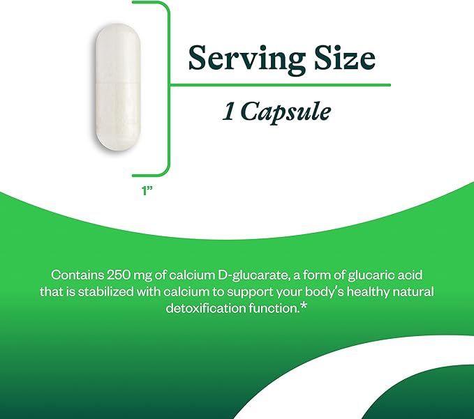 Seeking Health Calcium D-Glucarate - Calcium Supplement Supports Gut Health &amp Metabolism - Formula with Calcium D-Glucarate to Support Liver Health - 250 mg 60 Capsules