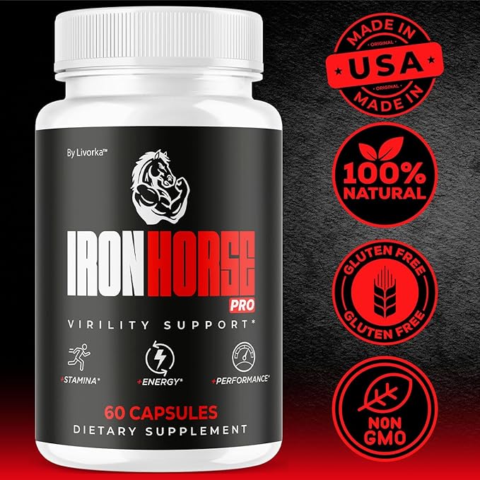 (2 Pack) Iron Horse Pro Supplement Pills - Official Advanced Formula Support Capsules - Maximum Strength Natural Iron Horse Pro for Overall Health &amp Wellness 120 Capsules for 2 Months