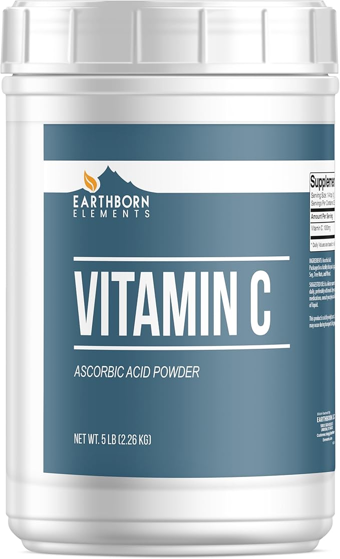 Earthborn Elements Vitamin C Powder 5 lb Ascorbic Acid Dietary Supplement