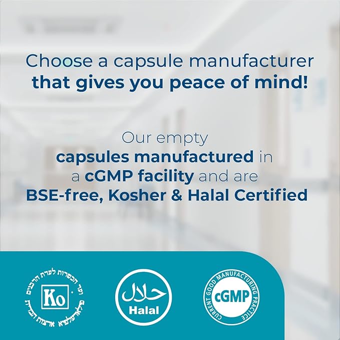 Capsuline Size 0 - Clear Empty Gelatin Capsules - 25000 Count - DIY Pure Bovine Pill Capsule Filling - Empty Caps - Kosher Gluten Free and Halal Certified - Non-GMO Certified (Clear)