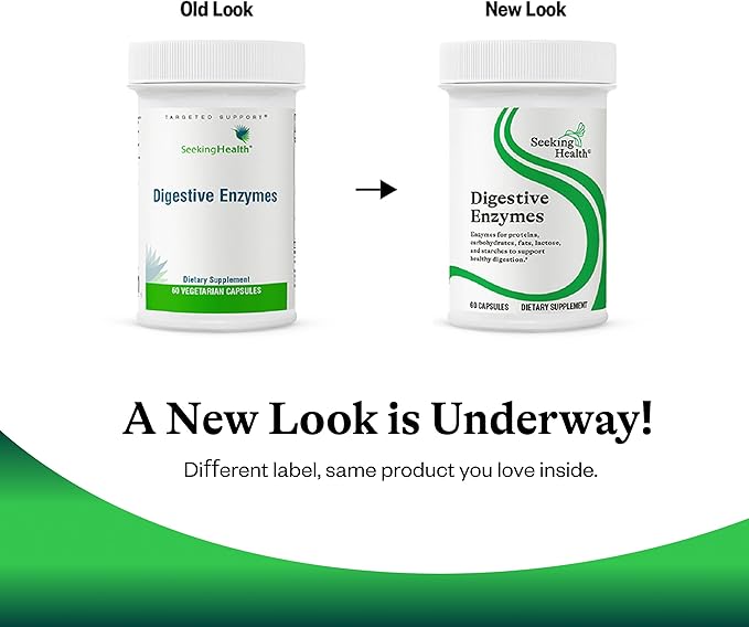 Seeking Health Digestive Enzymes- Enzymes for Protein carbohydrates fats Lactose and starches to Support Healthy Digestion- 60 Capsules