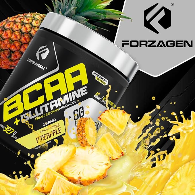 Forzagen BCAAS Amino Acids Powder with Glutamine BCAA Powder Branched Chain Amino Acids Supplements Powder BCAA Lean Energy Pre Workout - Post Workout Muscle Recovery Powder 30 Servings