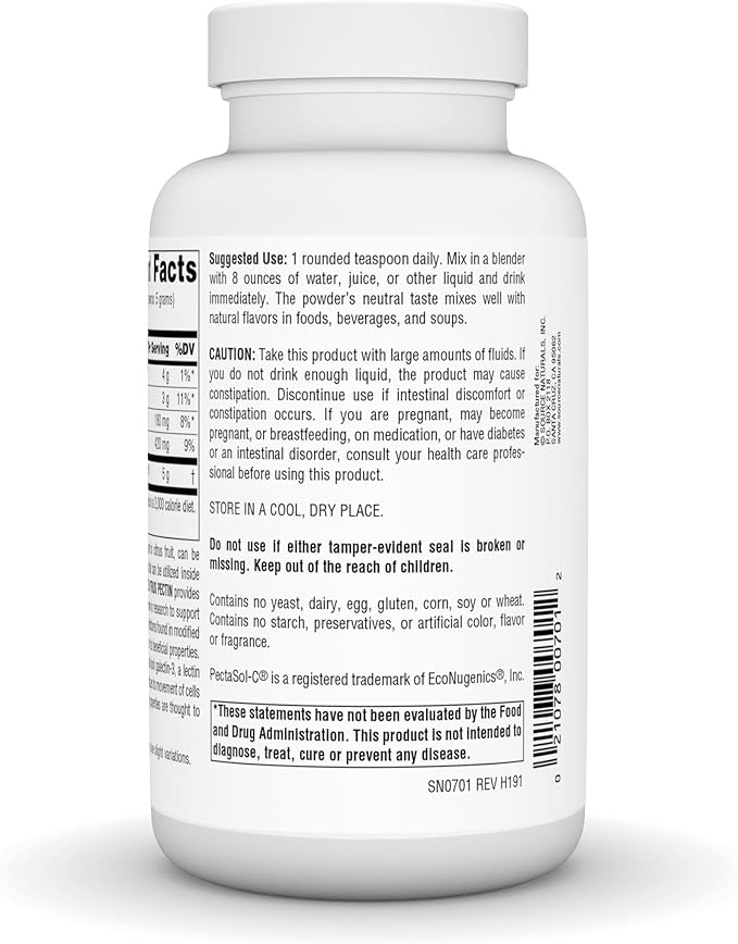 Source Naturals Modified Citrus Pectin Powder for Cellular Immune Health100 Grams