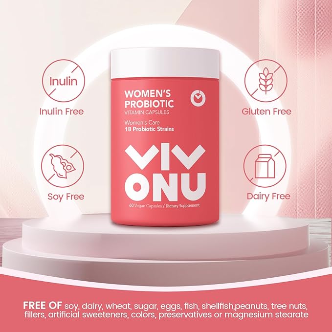 Women's ProbioticPrebiotics &amp Lactobacillus Probiotic Blend60 Billion CFUs18 StrainsHelp Women's HealthBoost ImmuneDigestiveGutPromote Healthy Vaginal Odor &amp Vaginal Flora