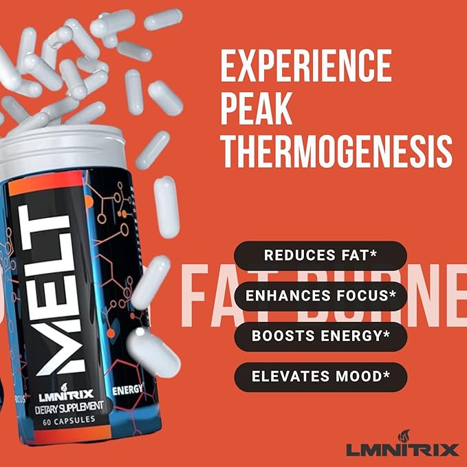 MELT EXT - Extreme Thermogenic Fat Burner - Powerful Weight Loss Aid Stronger Than Most Diet Pills - True Plateau Destroyer - Lose Weight Fast for Men and Women - Real Results - 60 caps