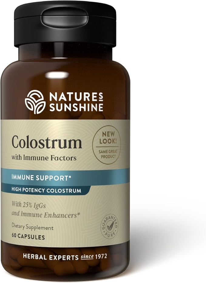 Nature's Sunshine Colostrum with Immune Factors 60 Capsules | Supports the Immune System and Promotes Gastrointestinal Health