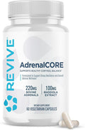 Revive MD Adrenal Support Supplements for Fatigue - Natural Cortisol Manager &amp Supplement with Rhodiola Rosea &amp Ashwagandha Promotes Energy Levels &amp Mental Performance - Men &amp Women -