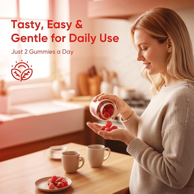 Probiotics for Women Gummies - Multiple Probiotics &amp Red Elm - Supports Gut Flora Feminine Health &amp Immune Function - 60 Active Daily Gummies (2PCS)