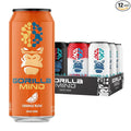Gorilla Mind Energy Drink | Unmatched Energy · Amplified Focus | N-Acetyl-L-Tyrosine Alpha-GPC 200mg Caffeine Uridine Saffron | 0 Sugar Or Artificial Colors | 16oz | 12-Pack (Variety Pack #2)