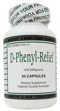 Pure D-Phenyl Relief 500 mg - 50 Capsules by Montiff