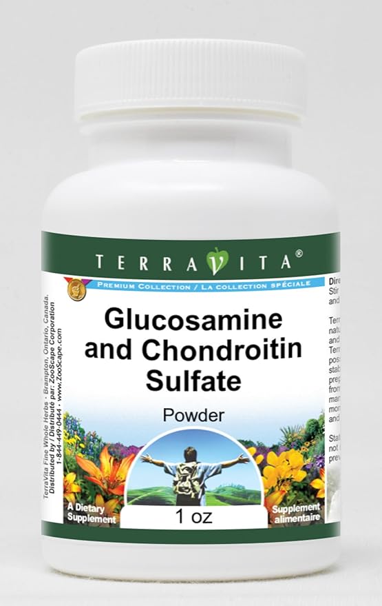 Terravita Glucosamine and Chondroitin Sulfate Powder (1 oz ZIN: 512047) - 3 Pack